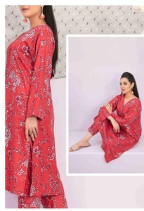 Robe Salwar Kameez en lin de haute qualité pour femmes Style modeste pakistanais avec silhouette droite vêtements respirants pour dames - Product Image 3