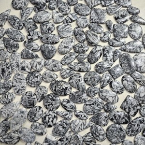 Natura, venta al por mayor, alta calidad, hecho a mano, corte ovalado, Natural piedra de jaspe, joyería, increíble Pinolith, lote de piedras preciosas sueltas - Product Image 3