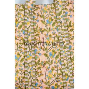 Women's Beautiful Vintage Tote Bag Multi-Patchwork Hand <b>Quilted</b> Sustainable Cotton Open Contrast Color Decorative Lady Bohemian - Product Image 6