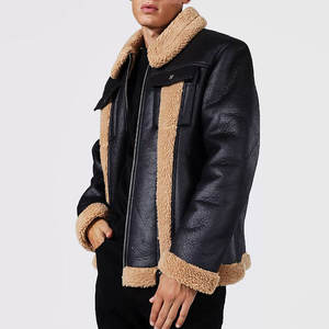 Veste en cuir synthétique à col montant, style vintage, taille personnalisée, confortable, de la meilleure qualité, pour homme - Product Image 3