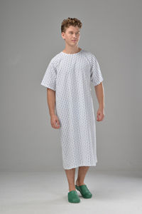 ISO Certified Disposable <b>Medical</b> Scrub Workwear Blue Patient Gown Breathable SMS Non-Woven Short Sleeve Suit <b>Protective</b> <b>Clothes</b> - Product Image 4