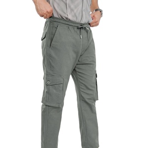 Pantalon cargo en velours côtelé imperméable - Coupe décontractée avec taille élastique et design léger - Product Image 1