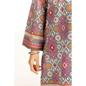 Traje Casual de 3 Piezas para Mujer, Color Gris, Estampado, para Verano - Product Image 1