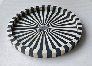 ถาดเสิร์ฟอาหารฝังกระดูกถาดเสิร์ฟอาหารเช้าแบบฝังกระดูกลายดอกไม้ดีไซน์พิเศษ - Product Image 3