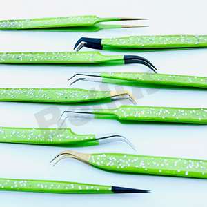 Herramientas de pestañas profesionales de etiqueta privada, puntas de Plasma de colores personalizadas, pinzas para pestañas con agarre de fibra, pinzas de extensión de pestañas - Product Image 3