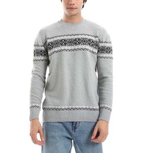 Jersey de ropa informal de peso ligero para hombre, suéter estampado personalizado ajustado, jersey de gran tamaño, suéteres de algodón transpirables de punto para hombre - Product Image 1