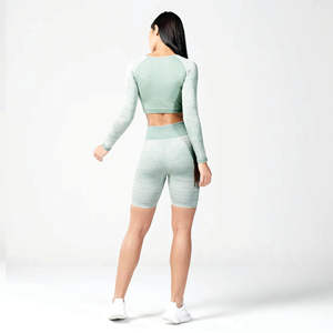 53% ylon 39% Polyester 8% Spandex ody it IGH ISE omompression aiaistband omen Reen URF urnfinity tritripe eamless horhorts - Product Image 4
