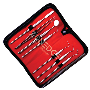 Best Quality <b>Teeth</b> Cleaning <b>Plaque</b> <b>Removal</b> Kit Non-Magnetic Stainless Steel Reusable 7-Piece Dental Tool Set By Zonedge - Product Image 1