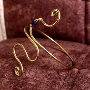 Simple oro remolino amatista brazo superior brazalete moda brazalete pulsera o brazaletes - Product Image 1