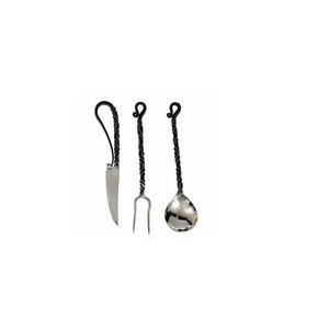 Juego de cubiertos medival de acero inoxidable con acabado de espejo para Bodas de mesa uso doméstico cubiertos utensilios de cocina con clase negro - Product Image 2