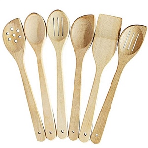 Cubiertos de madera Spurt Juego de 5 para cocinar Juego de utensilios de madera de acacia Espátula Herramientas de cocina Utensilios de madera - Product Image 3