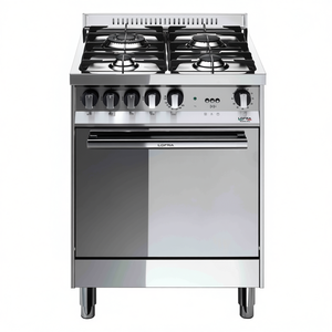 Cuisinière à gaz Lofra 4 zones avec four MAXIMA M66GV C en acier inoxydable classe A (60x60x90cm) - Product Image 2
