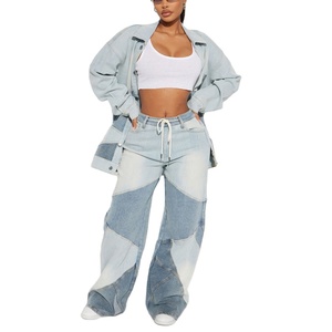 Venta caliente personalizado de moda Streetwear moda mujer Casual Wear Jeans pantalones de cintura alta sueltos transpirables Jeans para mujeres - Product Image 2