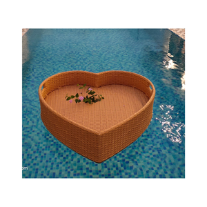Plateau flottant en rotin naturel du Vietnam 100%-Plateau flottant en plastique/panier pour piscine fête en plein air, plateau flottant en rotin - Product Image 4