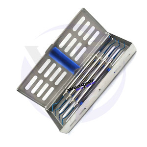 Juego de instrumentos de relleno compuesto Dental, 4 Uds., herramientas de punta azul con Kit de limpieza de dientes de casete de acero inoxidable fabricado por Wenquar - Product Image 4