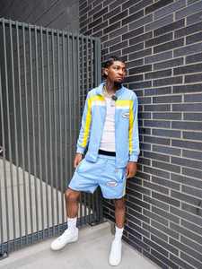 Ensemble de survêtements imperméables pour hommes Ensemble 2 pièces coupe-vent avec short assorti et logo personnalisé - Product Image 6