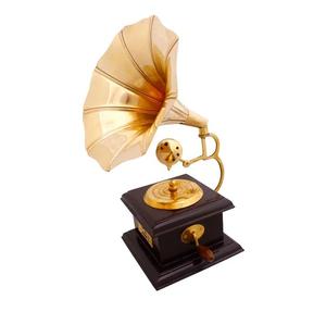 Gramófono Fonógrafo Latón Vintage Look Top Producto estándar Hecho a mano Nuevo diseño Artículo al por mayor Decoración para el hogar. - Product Image 3