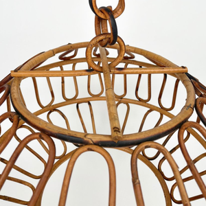 โคมไฟระย้าหวายโบราณสไตล์ชนบทหรูหราขนาดกลางศตวรรษที่เป็นมิตรต่อสิ่งแวดล้อมเคลือบด้วยผงเคลือบผิวภายในบ้าน - Product Image 4