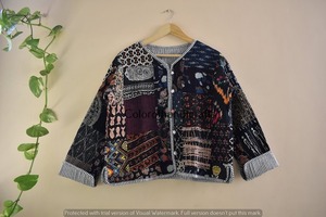 Patchwork matelassé vestes coton Floral Style bohème automne hiver veste manteau Boho matelassé réversible veste pour les femmes - Product Image 6