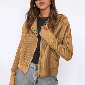 Fashion <b>Men's</b> Winter Waffle Knit Patchwork Bomber <b>Jacket</b> with Front Logo <b>Pullover</b> Closure 100% Cotton Breathable - Product Image 1
