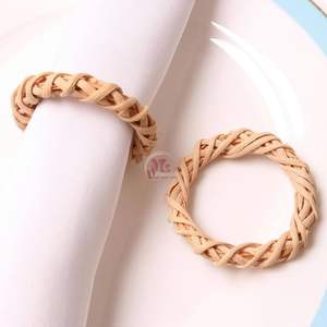 Anneaux de serviette noirs pour décoration de table Rond de serviette Anneaux de serviette de Noël Mariage du Vietnam - Product Image 2