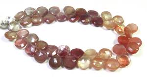 Andesine Labradorita Corte facetado 9-9,5mm Natural Red Heart Gems Beads 8 \ "Strand Piedras preciosas sueltas Andesine Piedras preciosas sueltas - Product Image 3