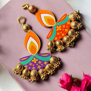 Diya colgante de pared regalo de inauguración Templo de Ganesha Pichwai telón de fondo Diwali boda india decoración Haldi Mehndi decoración de escenario - Product Image 2