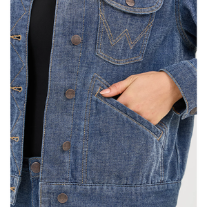 Chaqueta Vaquera de Mezclilla para Mujer, Elegante, Otoño 2026, Diseño Sólido, Transpirable, Tejido de Punto, con Bolsillos, Ropa Exterior Informal - Product Image 5