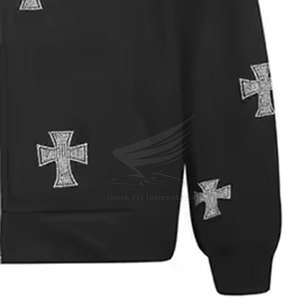 Nouvelles sweats à capuche tendance pour hommes, entièrement zippées, doublées, 100 % coton polaire respirant, décontractées, personnalisables HAWK FLY - Product Image 3