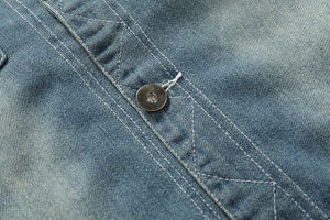 แจ็กเก็ตผ้ายีนส์น้ำหนักมากสำหรับผู้ชายแจ็คเก็ตทรงหลวมเข้ารูปสำหรับฤดูหนาว - Product Image 4