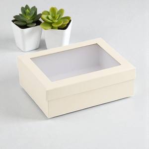 Nueva caja de lujo ecológica con ventana transparente para embalaje de alimentos, panadería y uso de exhibición al por menor - Product Image 5