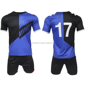 Спортивная одежда, быстросохнущая униформа для регби, черный и синий цвета, трикотажные комплекты для взрослых, униформа для регби