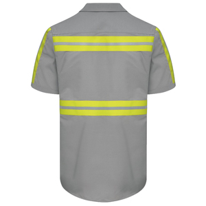 High Visibility 100% Polyester Workwear <b>Jacket</b> Reflective Safety Shirt for Men -<b>Short</b> <b>Sleeve</b> Unisex Safety Clothing - Product Image 2
