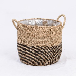 Jardinières en herbe marine pour la décoration intérieure, porte-plantes en herbe marine, pot en paille tressée, jardinière en raphia - Product Image 3