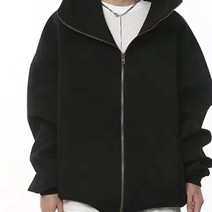 Vintage High Street Double Zip-up <b>Cardigan</b> Hoodies Set - Product Image 2