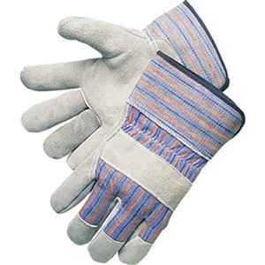 Nuevos guantes de trabajo de cuero de moda doble Palma al por mayor aprobar vaca dividida sostenible antienvejecimiento nuevos guantes de trabajo de cuero - Product Image 1