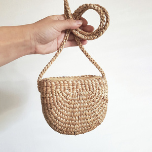 Bolso ecológico de gran venta con correa para el hombro, bolso de mano de jacinto de agua, precio económico. - Product Image 3