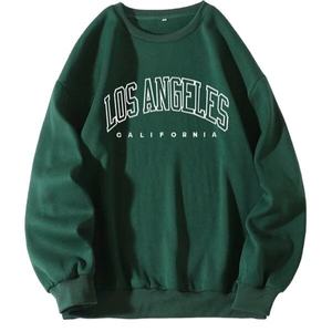 Tendance en vrac en gros graphique personnalisé surdimensionné 100% coton biologique unisexe hommes sweat à col rond sweat - Product Image 1