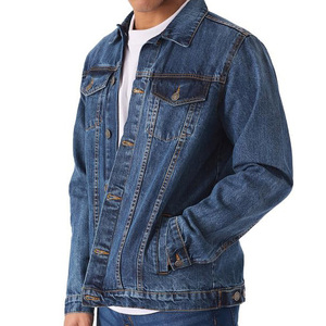 Vente en gros de veste en jean slim en coton mélangé de haute qualité pour hommes, veste décontractée à la mode avec bouton en métal pour l'extérieur - Product Image 5