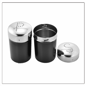 Juego de Salero y pimentero de herramientas de hierbas y especias de acero inoxidable negro Premium - Product Image 2