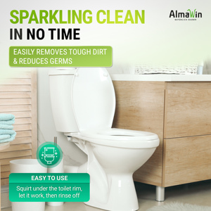 AlmaWin Custom 2 Nettoyant WC Citron Frais 750ml – Anti-calcaire et anti-tartre urinaire pour toilettes et urinoirs – Végan et Bio - Product Image 6