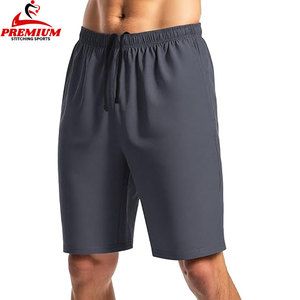 2025 nuevos productos verano poliéster transpirable malla elástica cintura bolsillos laterales correr gimnasio pantalones cortos hombres - Product Image 2