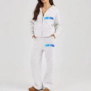 Vêtements de sport de haute qualité, vêtements de rue tendance pour femmes, survêtement à capuche en polyester/coton, molleton décontracté, best-seller - Product Image 3