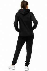 Nuevo estilo diseño personalizado media cremallera hasta invierno sólido mujer chándal ajuste Regular Jogging chándal precio más barato - Product Image 4
