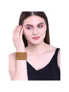 Indian CZ Jewelry Classic Designer Metal BangleTraditional Indian Fabricante de joyería al por mayor Crystal Bridal Wedding Bangle - Product Image 3