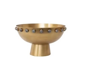 Bol en métal plaqué laiton pour servir des fruits Conception de bol de service de fruits à la mode avec métal en aluminium Meilleure antiquité - Product Image 1