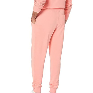 2024 nuevos pantalones de chándal para hombre de cintura alta con logotipo personalizado, pantalones deportivos con patrón recto teñido liso con forro de cintura elástica - Product Image 2