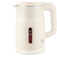 Bouilloire électrique en acier inoxydable 304 à double paroi de qualité supérieure, 1,8 L, ébullition rapide, arrêt automatique, maintien au chaud, pour la maison et le bureau