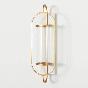 เชิงเทียนเฮอริเคนทำด้วยมือสีทองดีไซน์ล่าสุดสำหรับใช้ในบ้าน - Product Image 2