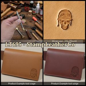 หมวกกันน็อคลายกะโหลกแบบนักบินหนัง LT695ขนาด15x20มม. (7/12 "x 11/14") สำหรับงานฝีมือ - Product Image 1